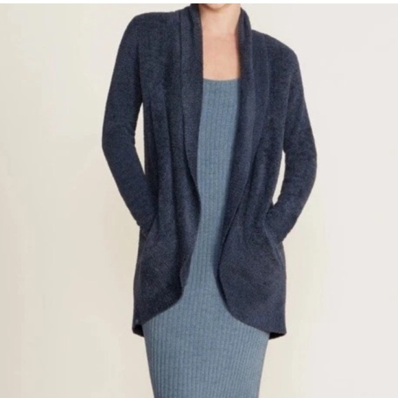 Barefoot Dreams NWT CozyChic Ultra Lite Circle Cardigan in Navy Size 2X - Picture 11 of 14